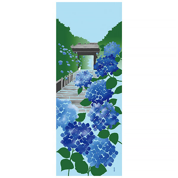 Tenugui Hortensia - Déco Japonaise | Moshi Moshi Paris