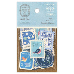 Stickers Box Timbre Birds - Antique Design | Moshi Moshi Paris Japan