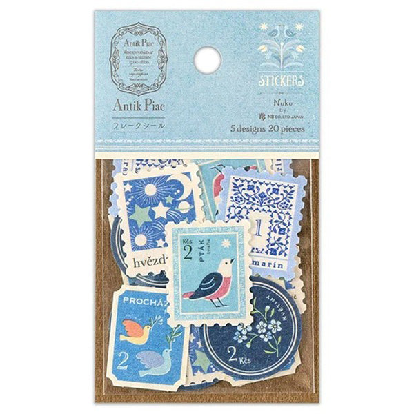 Stickers Box Timbre Birds - Antique Design | Moshi Moshi Paris Japan