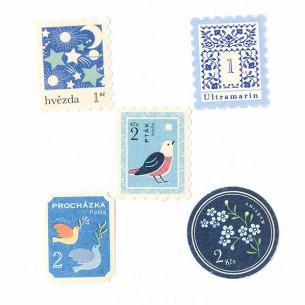 Stickers Box Timbre Birds - Antique Design | Moshi Moshi Paris Japan