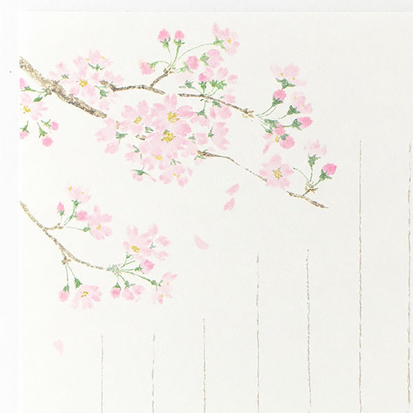 Papier Lettre Ippitsusen - Cherry Blossom & Violet | Moshi Moshi