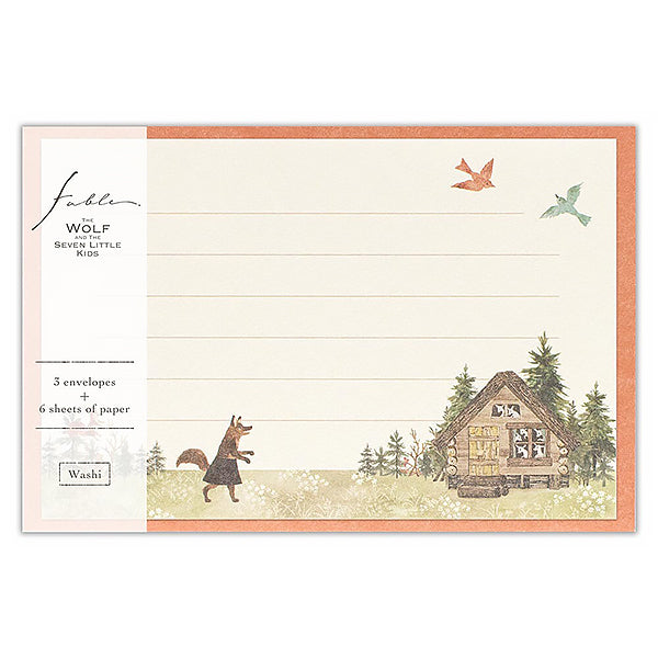 Papier Lettre & Enveloppe Fairy Tale - Wolf | Moshi Moshi Paris Japan