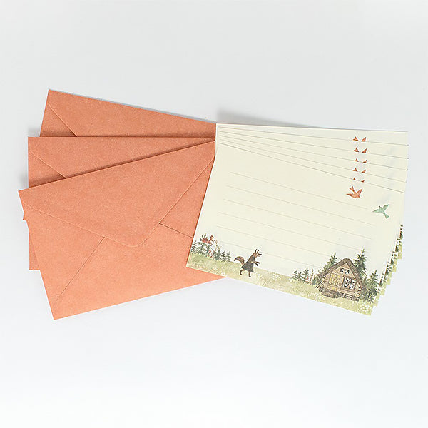 Papier Lettre & Enveloppe Fairy Tale - Wolf | Moshi Moshi Paris Japan