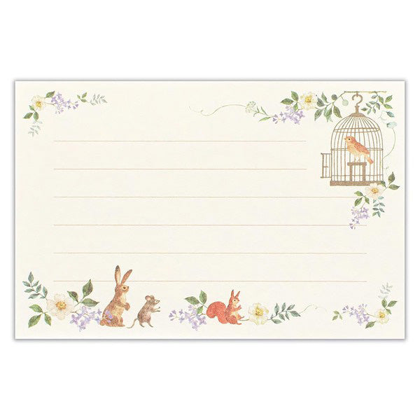 Papier Lettre & Enveloppe Fairy Tale - Nightingale | Moshi Moshi Paris