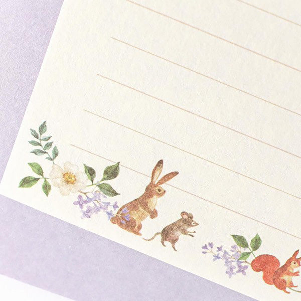 Papier Lettre & Enveloppe Fairy Tale - Nightingale | Moshi Moshi Paris