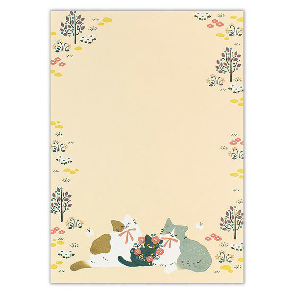 Carte de Vœux Chat - Cat Flower | Moshi Moshi Paris Japan