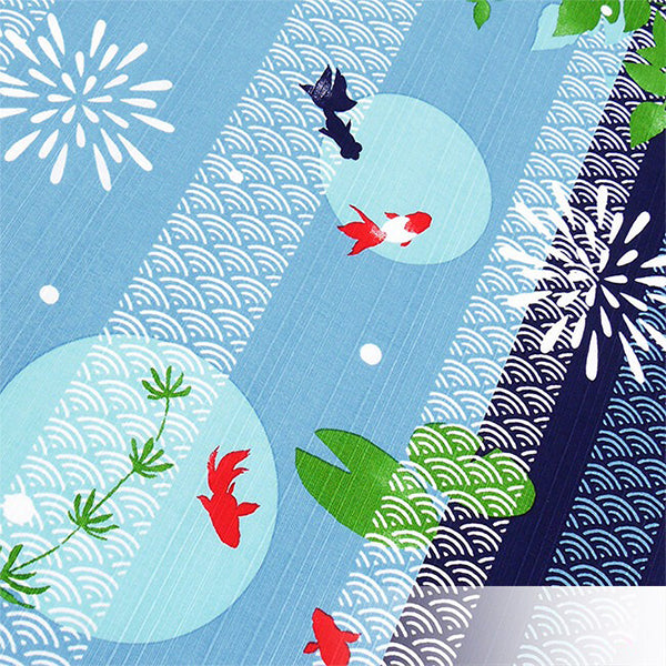 Furoshiki Japonais - Asanoha Goldfish | Moshi Moshi Boutique Japonaise