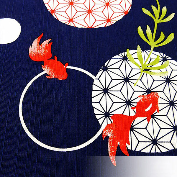 Furoshiki Japonais - Asanoha Goldfish | Moshi Moshi Boutique Japonaise