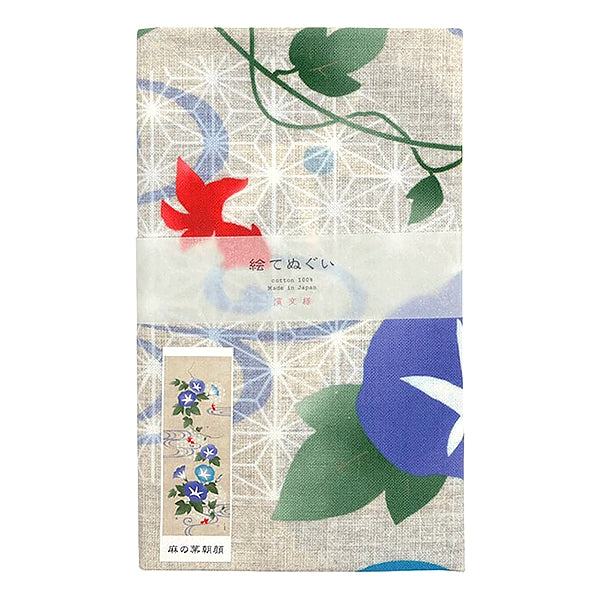 Tenugui Linen & The Morning Glory - Déco Japonaise | Moshi Moshi