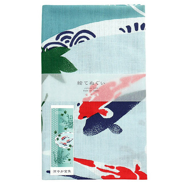 Tenugui Cool Goldfish - Déco Japonaise | Moshi Moshi Boutique 