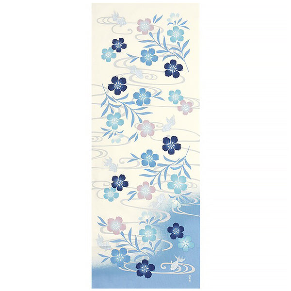 Tenugui CoolGoldfish & Flower - Made in Japan | Moshi Moshi