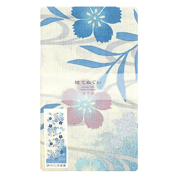 Tenugui CoolGoldfish & Flower - Made in Japan | Moshi Moshi