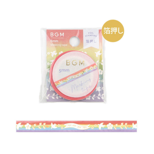 Washi Tape Rainbow - White Bird | Moshi Moshi Papeterie