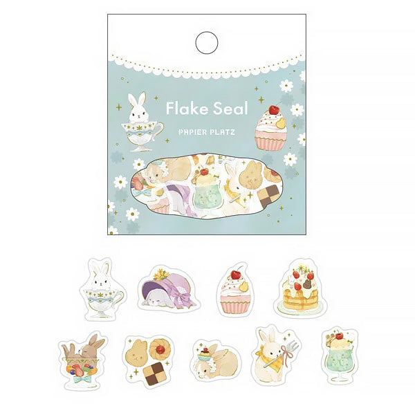 Stickers Japonais - Rabbit Cup Cake | Moshi Moshi Papeterie