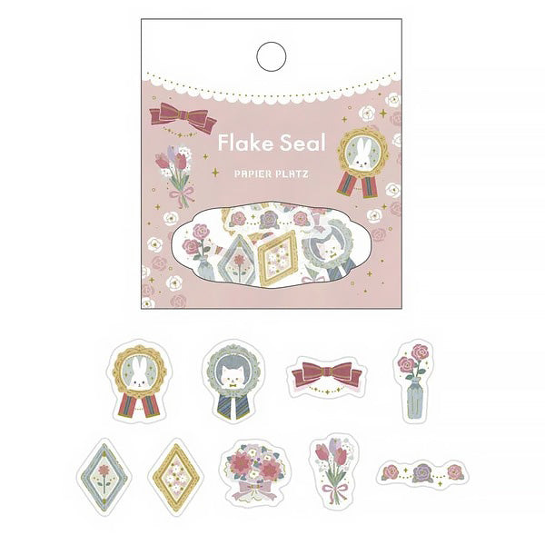 Stickers Box Moriyama Motoko - Rabbit Flower Vintage | Moshi Moshi