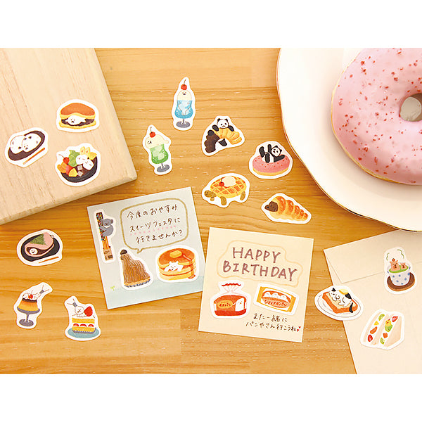 Stickers Box Chat - Japanese Bread | Moshi Moshi Papeterie