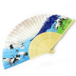 Eventail Japonais - Fuji & Grue | Moshi Moshi Paris 