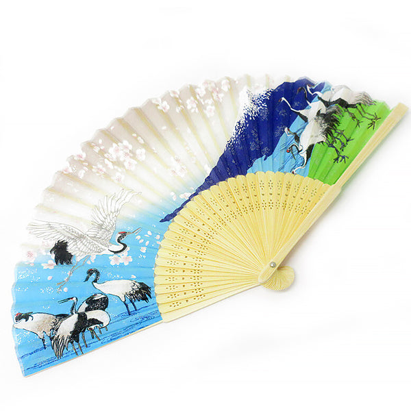 Eventail Japonais - Fuji & Grue | Moshi Moshi Paris 