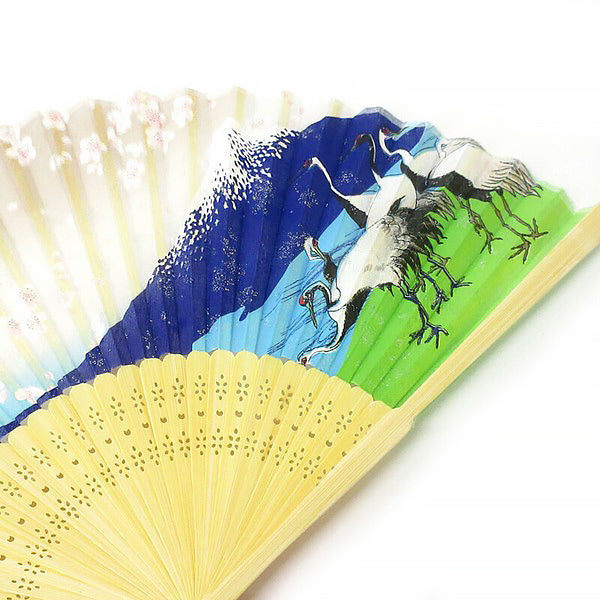 Eventail Japonais - Fuji & Grue | Moshi Moshi Paris 