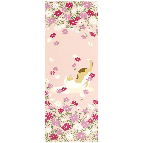 Tenugui Japan - Chat & Fleur de Cerisier | Moshi Moshi Paris Boutique