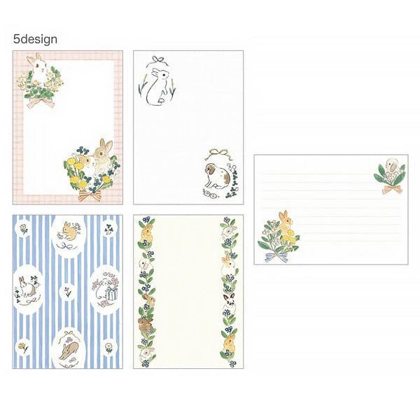 Memo Pad Kawaii - Rabbit Flower | Moshi Moshi Papeterie