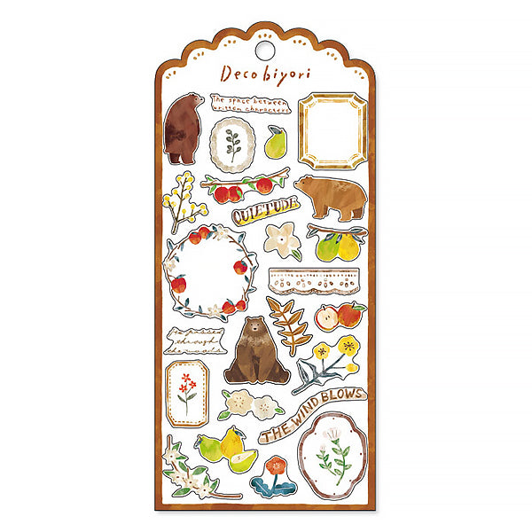 Stickers Decobiyori Bear - Papeterie Japonaise | Moshi Moshi Paris