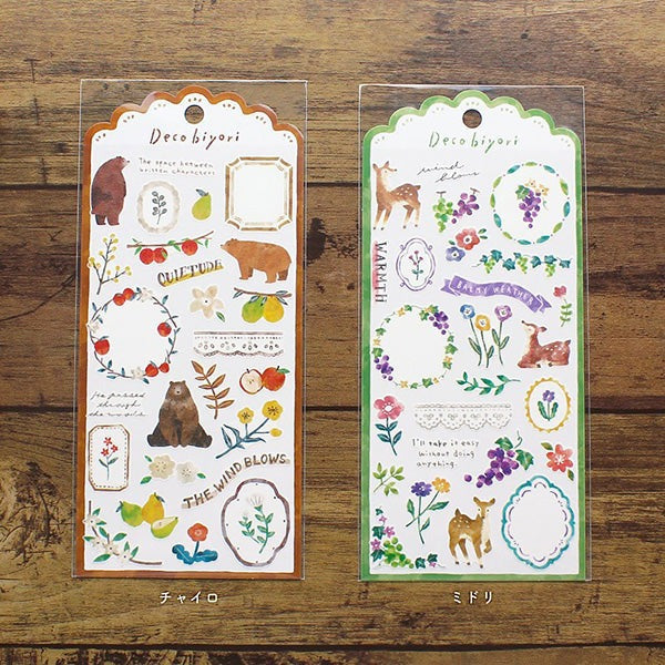 Stickers Decobiyori Bear - Papeterie Japonaise | Moshi Moshi Paris