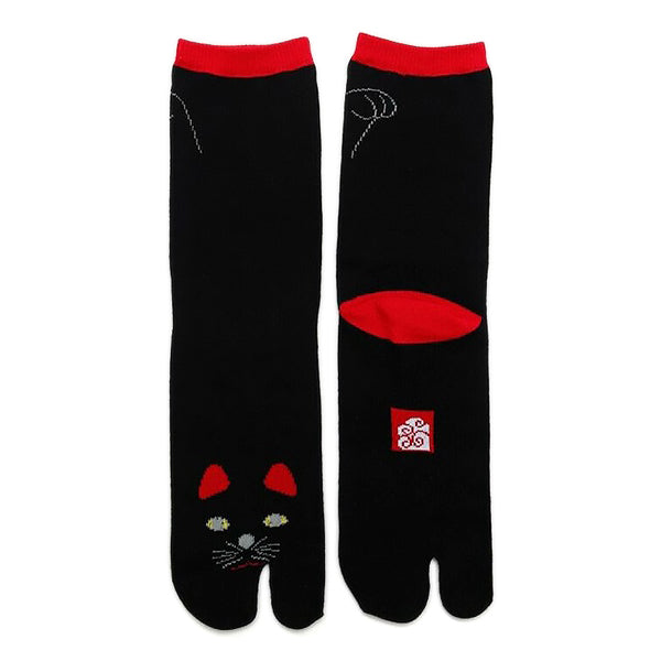 Chaussette Tabi - Chat Neko Noir | Moshi Moshi Paris Japan