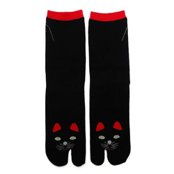 Chaussette Tabi - Chat Neko Noir | Moshi Moshi Paris Japan