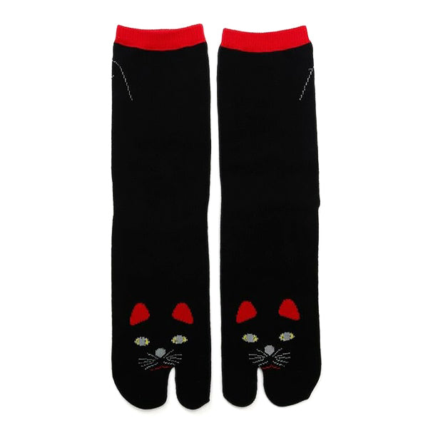 Chaussette Tabi - Chat Neko Noir | Moshi Moshi Paris Japan