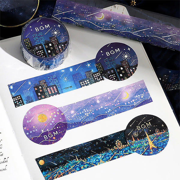 Washi Tape Night Of Shooting Stars - Light | Moshi Moshi 