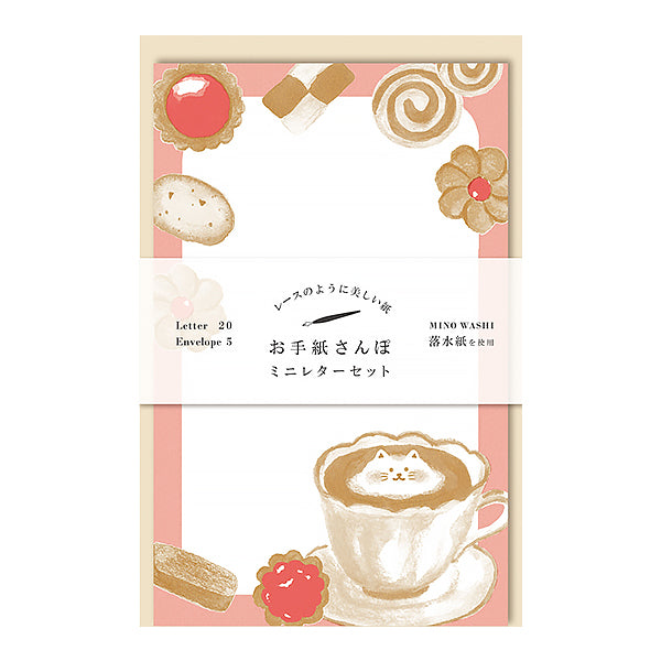 Papier Lettre & Enveloppe Mino - Tea Time | Moshi Moshi Paris Japan