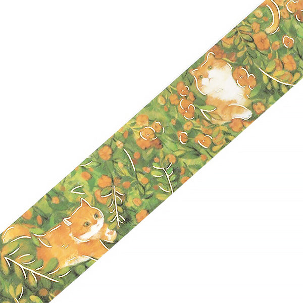 Washi Tape Flower & Cat - Kawaii | Moshi Moshi Papeterie