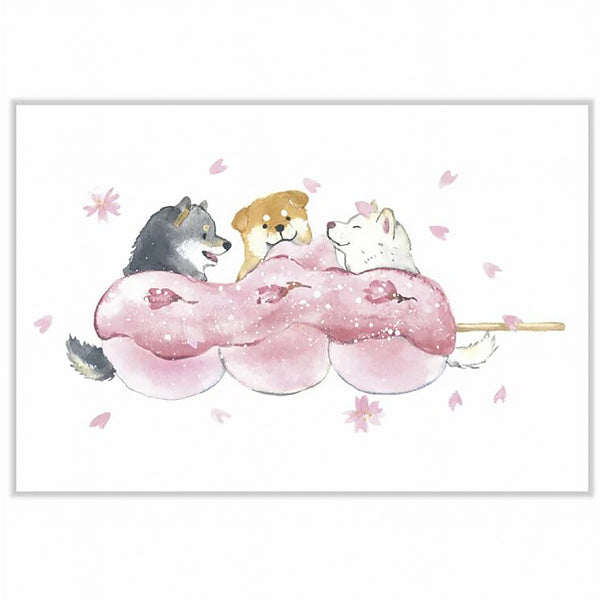 Carte de Vœux Shiba Inu - Papeterie Japonaise | Moshi Moshi 