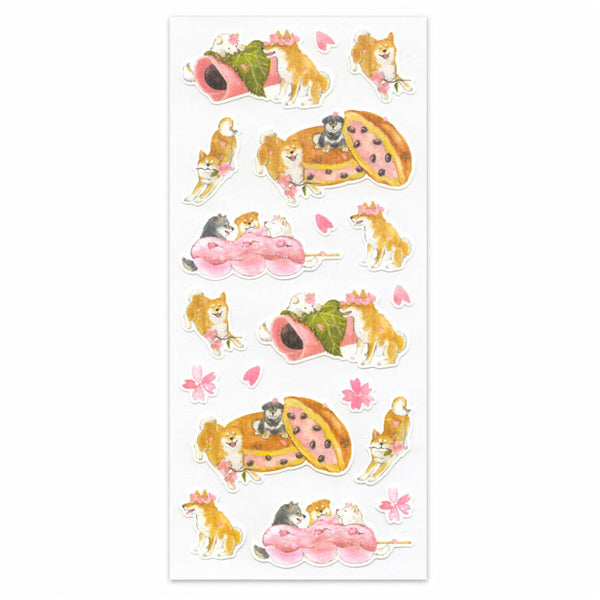 Stickers Sakura Shiba - Japanese Dessert | Moshi Moshi Paris Japan