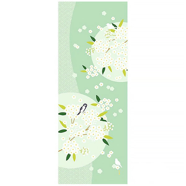 Tenugui Kodemari Blossoms - Made in Japan | Moshi Moshi Paris