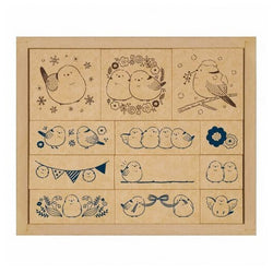 Set de 12 Tampons Japonais - Shima Enaga, Beverly | Moshi Moshi