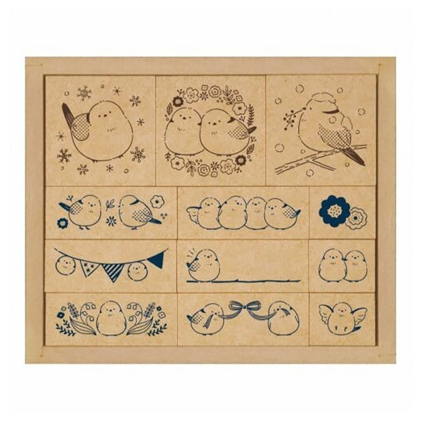Set de 12 Tampons Japonais - Shima Enaga, Beverly | Moshi Moshi