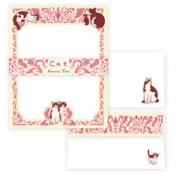 Papier Lettre & Enveloppe Japonais - Cat Konatsu Tani | Moshi Moshi 