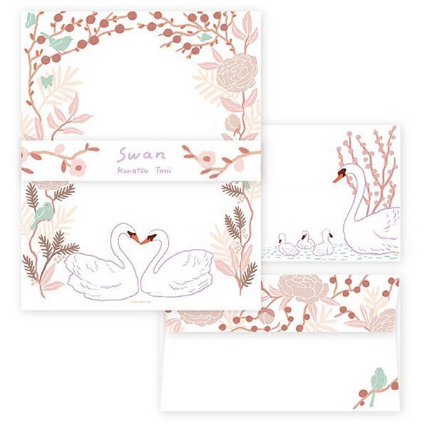 Papier Lettre & Enveloppe Japonais - Swan | Moshi Moshi Paris