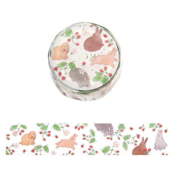 Washi Tape Rabbit - Raspberry White | Moshi Moshi Paris