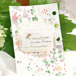 Washi Tape Rabbit - Raspberry White | Moshi Moshi Paris