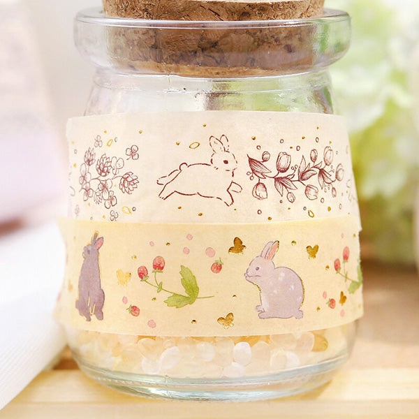 Washi Tape Rabbit - Raspberry | Moshi Moshi Papeterie