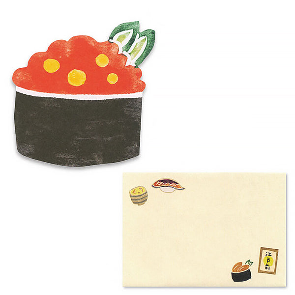 Carte Delicious - Sushi Aux Œufs de Saumon | Moshi Moshi Papeterie 