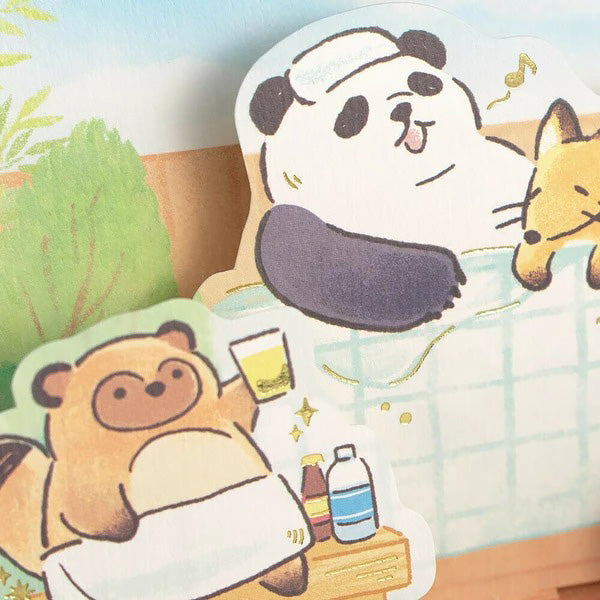 Carte Pop Up Panda Onsen - Kawaii & Originale | Moshi Moshi Paris