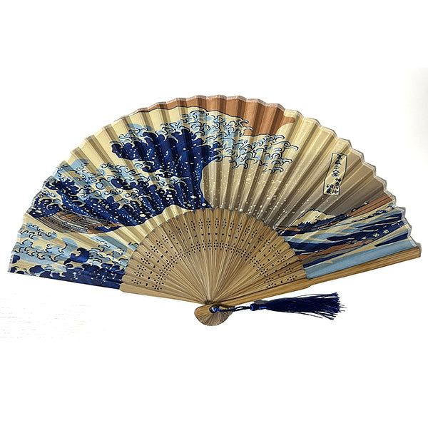 Eventail Mizuki - Vague de Kanagawa | Moshi Moshi Boutique Paris