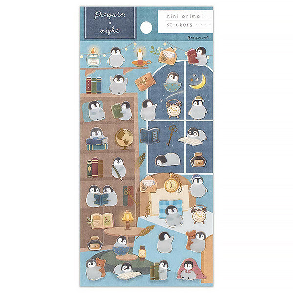 Stickers Japonais Kawaii - Penguin Nigh t| Moshi Moshi Papeterie