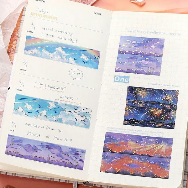 Washi Tape Sky Illustrated Book - Papeterie | Moshi Moshi Paris