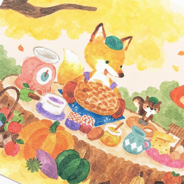 Carte Postale Renard - Forest Harvest Festival | Moshi Moshi Paris