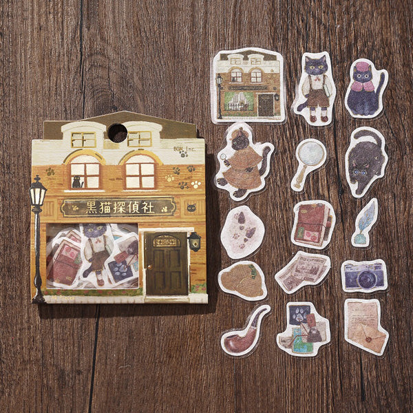 Stickers Box Imaginary Shopping Arcade - Kuro Neko | Moshi Moshi 